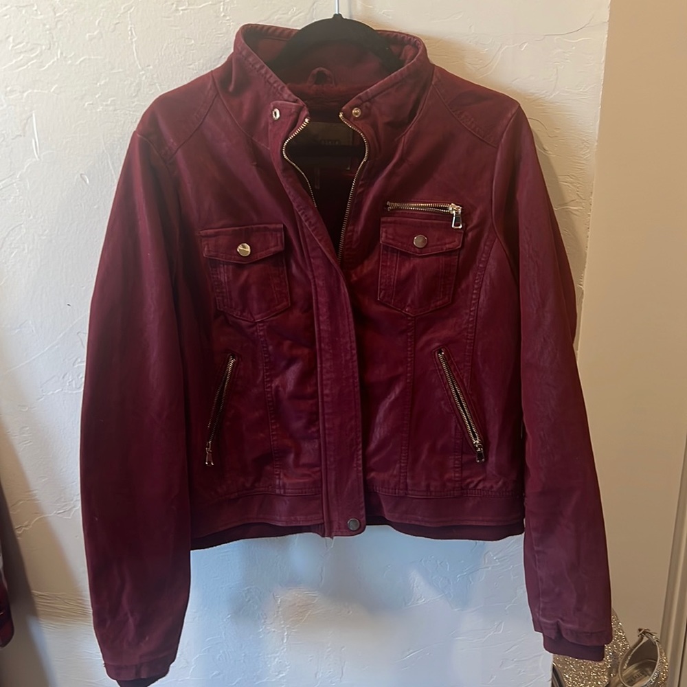 Maroon Bomber Jacket